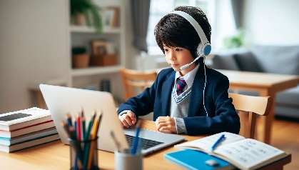 成績が悪かった小学生がリビング学習をしている画像9
