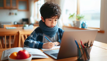 集中力が続かなかった小学生がリビング学習をしている画像27
