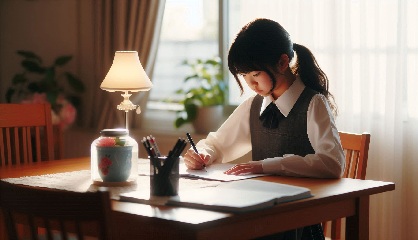 集中力が続かなかった小学生がリビング学習をしている画像28