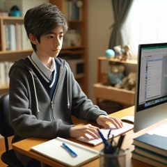 勉強が嫌い・苦手の中学生がリビング学習をしている画像17