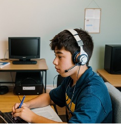 マイペースな中学生は勉強している写真10