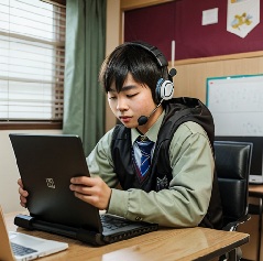 マイペースな中学生は勉強している写真13