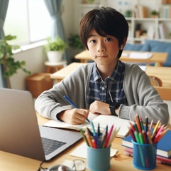 メンタルが弱い中学生が勉強している写真3