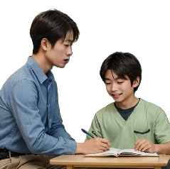 公立の進学校受験の勉強を家庭教師に教わっている中学生の写真7