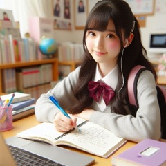 中学生が国語の勉強をしている写真8