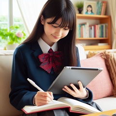 中学生が国語の勉強をしている写真10