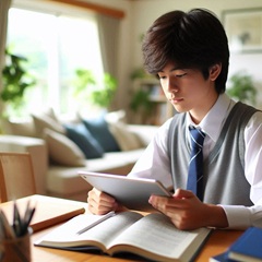 中学生が国語の勉強をしている写真11