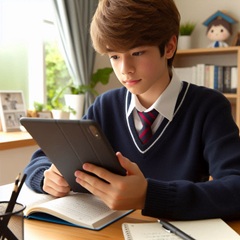 中学生が英語を勉強している写真2