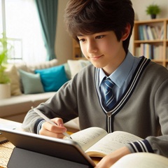 中学生が英語を勉強している写真5
