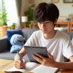 中学生が理科の勉強をしている写真5