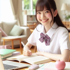 中学生が理科の勉強をしている写真8