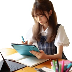 中学生が数学を脳科学に基づいたテクニックを使って勉強している写真7