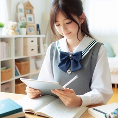 中学生が数学を脳科学に基づいたテクニックを使って勉強している写真11
