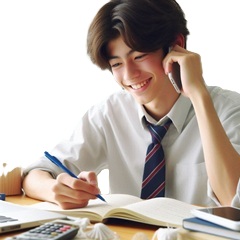 子供の成績を上げる脳科学に基づいた勉強法で勉強している写真2