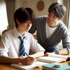 子供の成績を上げる脳科学に基づいた勉強法で勉強している写真2