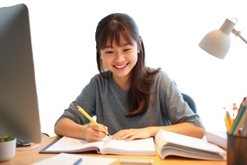子供の成績を上げる脳科学に基づいた勉強法で勉強している写真1