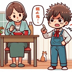 食べ物の好き嫌い・偏食がある小学生のイラスト3
