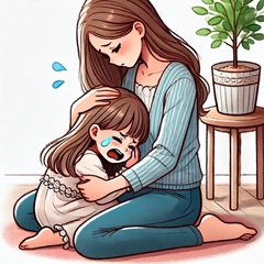 小学生が泣いているイラスト5