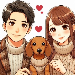 人見知りの犬好き女性が結婚したイラスト10