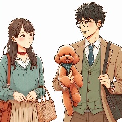 人見知りの犬好き女性が結婚したイラスト12