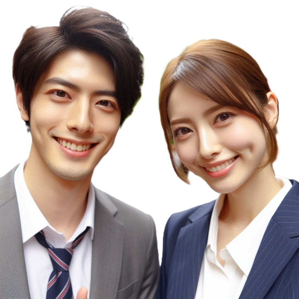 20代の男女がデートをしている画像