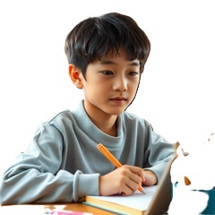 大阪の子供が勉強している写真2