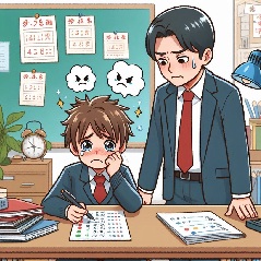 子供が自信を無くして悩んでいる画像