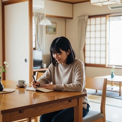 子育てストレス対策に感謝日記をつけている画像