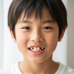 小学生の歯並びが悪い画像