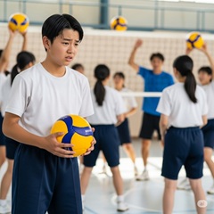 体育が嫌い・苦手の中学生がバレーボールで困っている画像