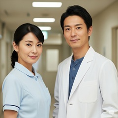 34歳の看護師と彼氏の日本人医師との2ショット写真