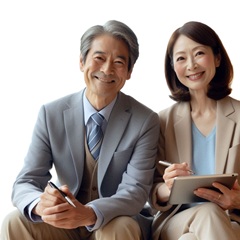 50代・60代の熟年婚・シニア婚で出会った62歳の男性と60歳の女性の画像