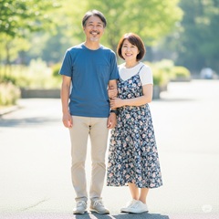 50代・60代の熟年婚・シニア婚で出会った56歳の男性と54歳の女性の画像