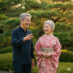 50代・60代の熟年婚・シニア婚で出会った68歳の男性と67歳の女性の画像