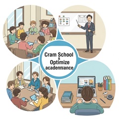 塾と家庭学習の連携をイメージした画像