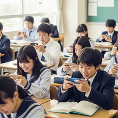 日本の中学生のスマホ利用時間