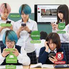 具体的なスマホ学習活用事例の画像