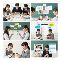 スマホが中学生の「コミュ力」と社会性を育む強力なツールであることを示す画像