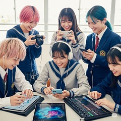 スマホが中学生の創造性を刺激するメカニズムのイメージ画像