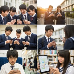 中学生が情報リテラシーを学んでいるイメージ画像