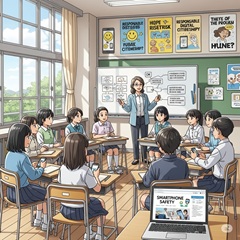 中学生のスマホリスクから身を守るための対策のイメージ画像