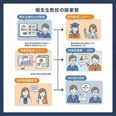 学力だけでなく、内申点や面接も重要というイメージ画像