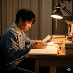自己分析をしている中3の高校受験生のイメージ画像