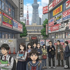 東京の高校受験事情と中学生が抱える課題をイメージした画像