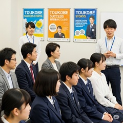『トウコベ』を選ぶべき東京の中学生と保護者の方をイメージした画像