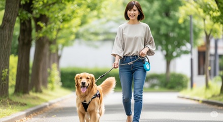 「ペルロス」ハーネスによる解決事例：ゴールデンレトリバーの場合の画像