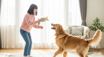 犬との生活と免疫システムのイメージ画像