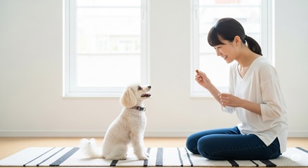 褒めて伸ばすしつけ：トイプードルのイメージ画像