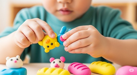 2歳 3歳 小麦粉粘土遊び 集中力