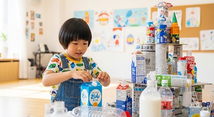 4歳 5歳 廃材工作 科学実験 室内遊び